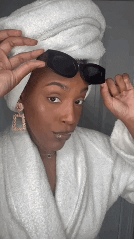 blackboujeebeauty luxury spa shades black woman GIF