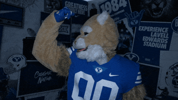 Celebration Cosmo GIF by BYU Cougars