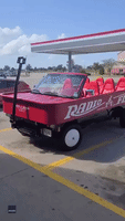 Car Enthusiast Spots Van Transformed Into Giant Radio Flyer Wagon
