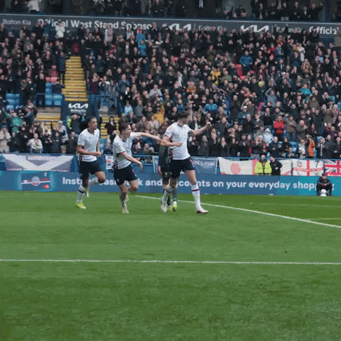 Goal Celebrations GIF by Bolton Wanderers FC