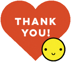 Heart Thank You Sticker by mochikids