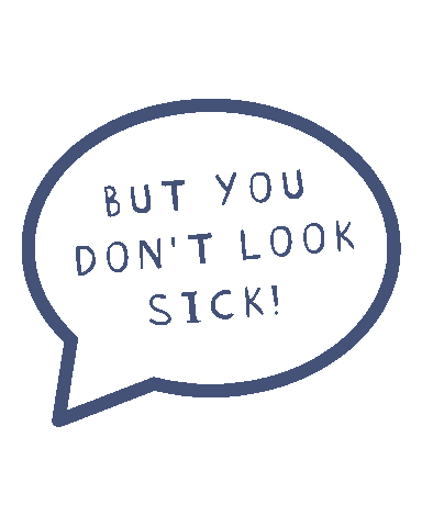 Speech Bubble But You Dont Look Sick Sticker by Guts Charity UK