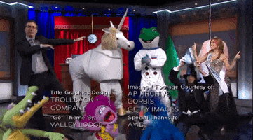 there is so much happening in these john oliver GIF