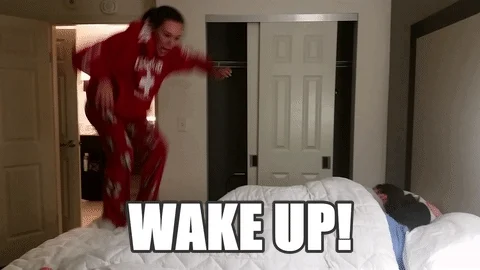 Jumping Wake Up GIF