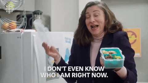 I Don'T Even Know Who I Am Right Now Baroness Von Sketch GIF - Find & Share on GIPHY