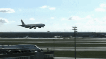 plane landing GIF