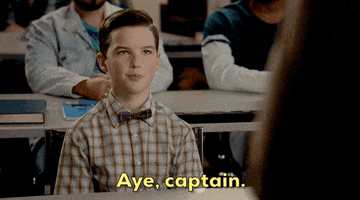 Sheldon Cooper Captain GIF by CBS