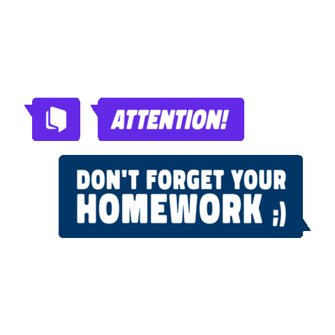 Attention Homework Sticker by Flexge