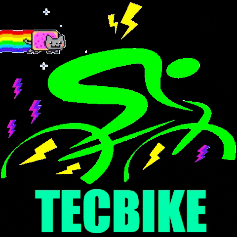 Tecbike rainbow bike colorful move GIF