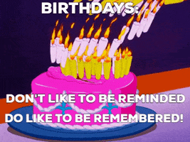 birthdays remembered reminded GIF