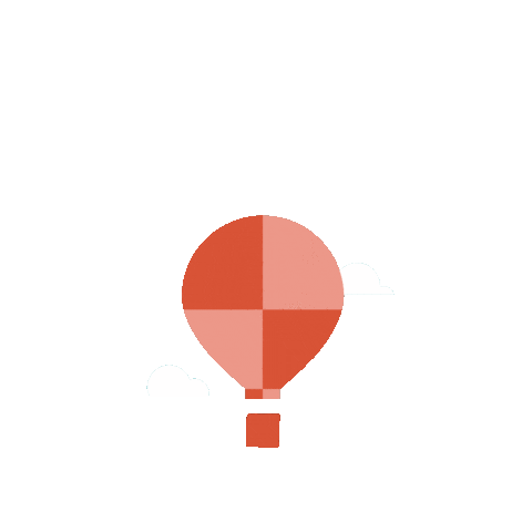 Hot Air Balloon Travel Sticker by Being Positioned