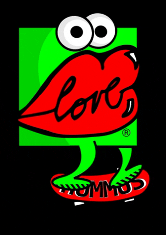 LoveHummus love eyes skate lips GIF
