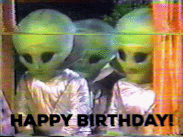 Happy Birthday Aliens GIF by MOODMAN