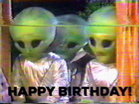 Happy Birthday Aliens GIF