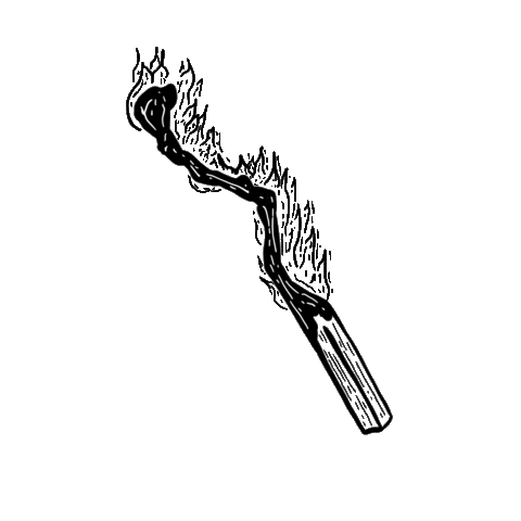 Fire Metal Sticker