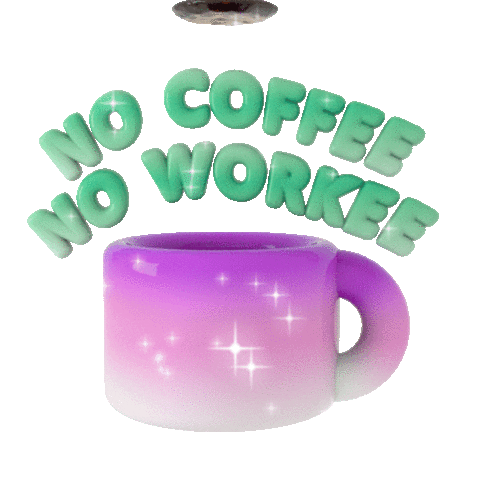Coffee Work Sucks Sticker by #sazanimation