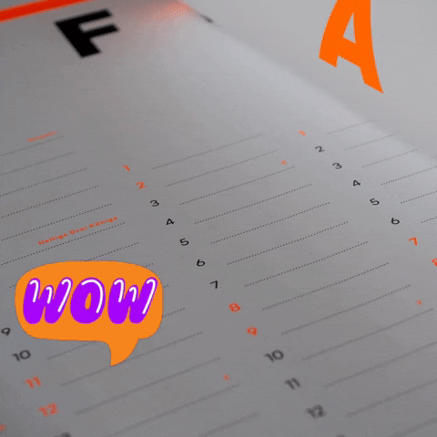 Neon Calendar GIF by FOXANDPOET