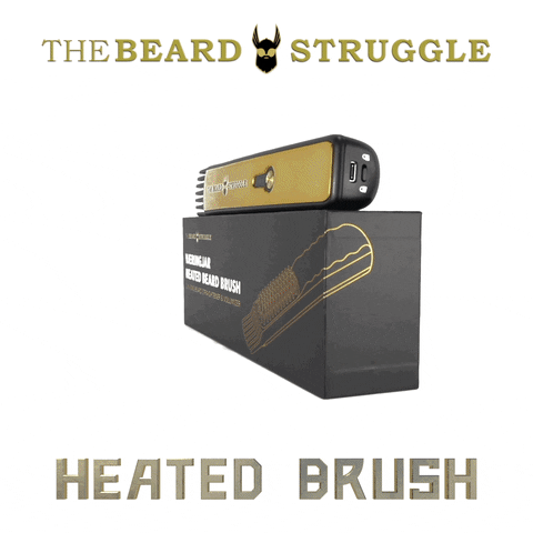 TheBeardStruggle tbs the beard struggle beard brush heated beard brush GIF