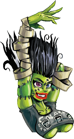 Pin Up Frankensteins Monster Sticker by CALABRESE