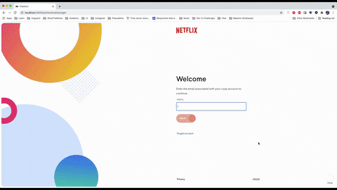 Swapping different login screens