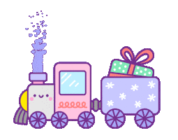 Happy Choo Choo Sticker by Nataliia Manych