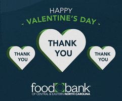 Heart Thank You GIF by Food Bank of Central & Eastern NC