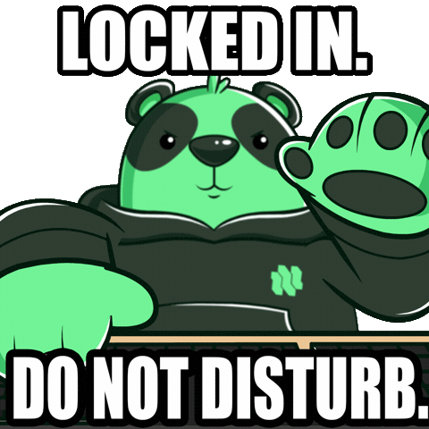 Grinding Locked In Sticker by SuperVerse