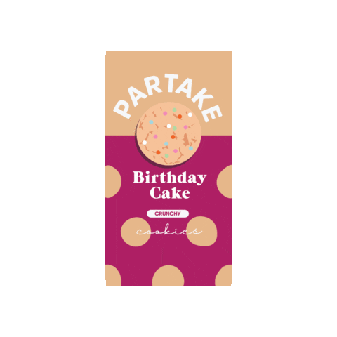 Birthday Cake Cookie Sticker by Partake Foods