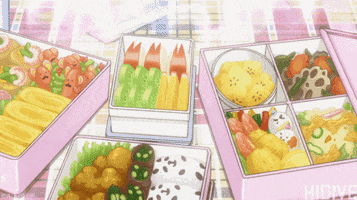 bento box anime food GIF by HIDIVE