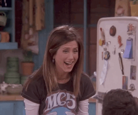 Excited Jennifer Aniston GIF by Friends - Find & Share on GIPHY