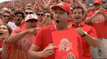 Jumping Ohio State GIF by Ohio State Athletics
