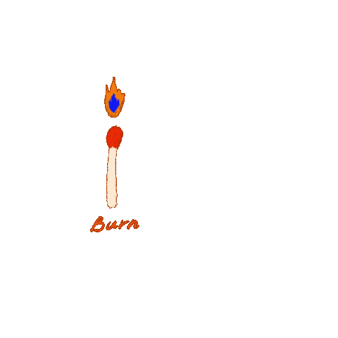 Fire Burn Sticker