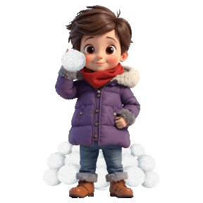 Boys Girls Winter Sticker