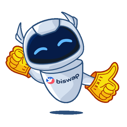 Happy Sticker by Biswap DEX
