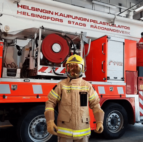 Firefighter GIF by Stadinbrankkari