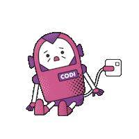 Tired Robot Sticker by IMDASG