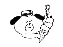 Ice Cream Dog Sticker