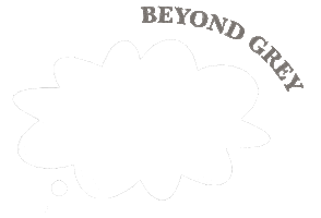 Beyond Grey Sticker by Leti Romano