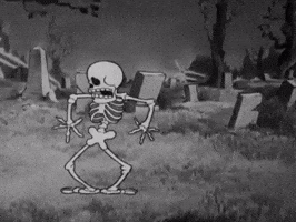 Halloween Skeleton GIF by Squirrel Monkey
