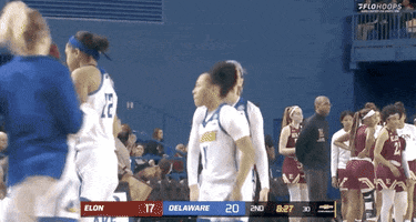 Basketball Hug GIF by Delaware Blue Hens