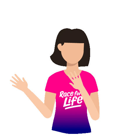 Race For Life Cheering Sticker by Cancer Research UK