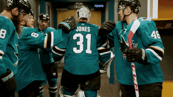 brent burns handshakes GIF by San Jose Sharks