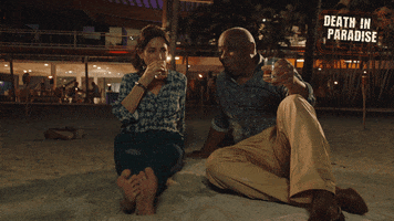 Beach Laughing GIF by Death In Paradise