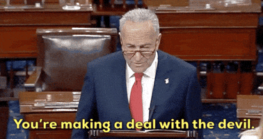 news chuck schumer deal with the devil GIF
