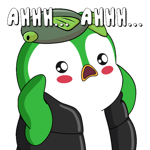 Confused Scream Sticker by Pudgy Penguins