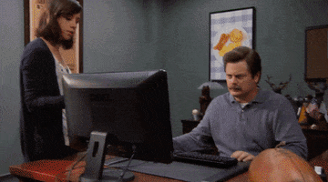 parks and rec computer GIF