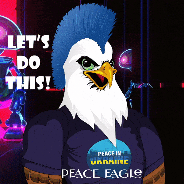 PeaceEagleNFT party lfg lets do this to the moon GIF