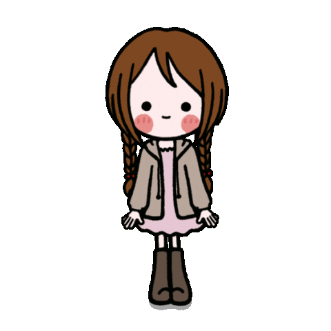 Happy Girl Sticker by おちょう