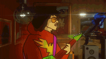 Floating Rock And Roll GIF by Sticky Fingers