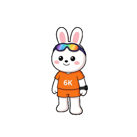 Rabbit Running Sticker by World Vision Global 6K